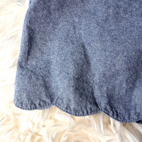 Talbots Chambray Scalloped Hem Shorts Size 10p - Picture 4 of 7